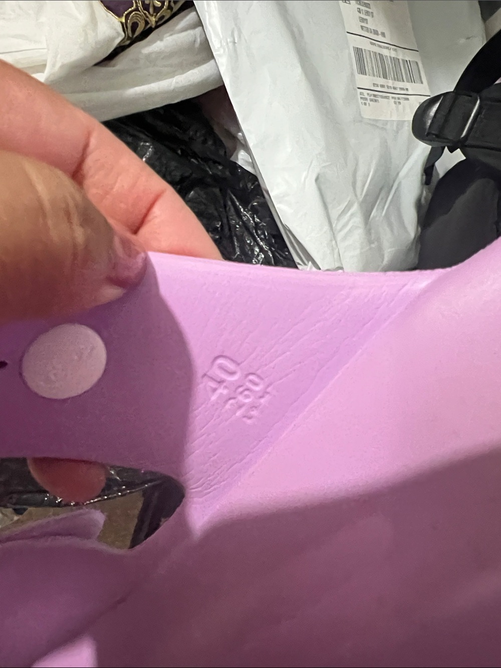 Birkenstock Lavender EVA Slide with White Logo Buckle - Picture 6 of 8